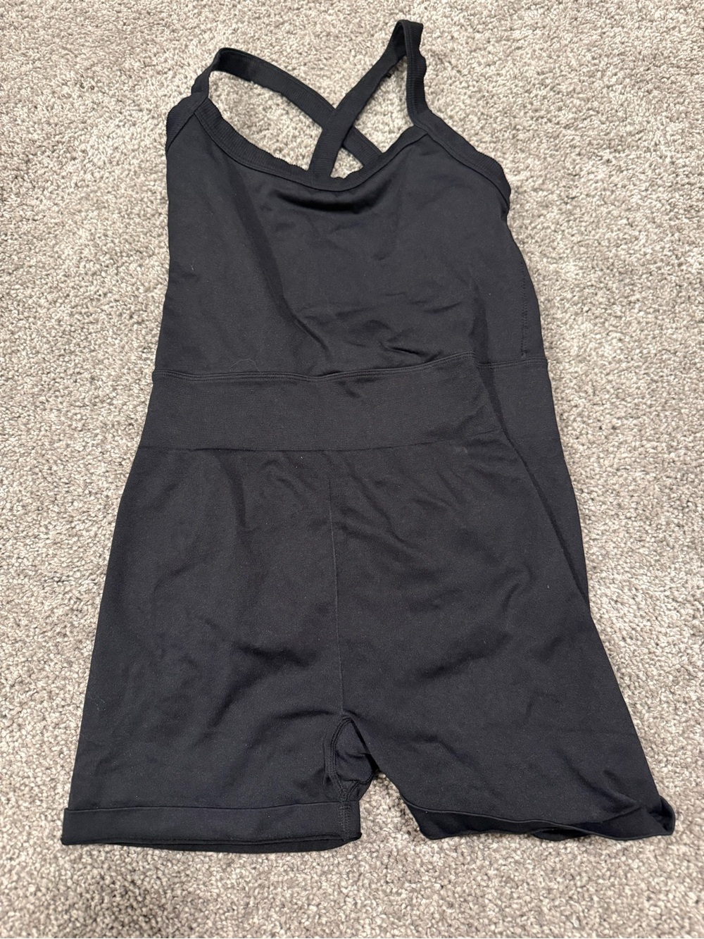 Black Crossback Active Romper